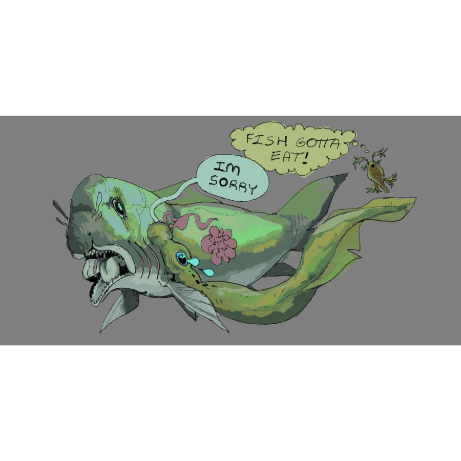 Sea creature swimming